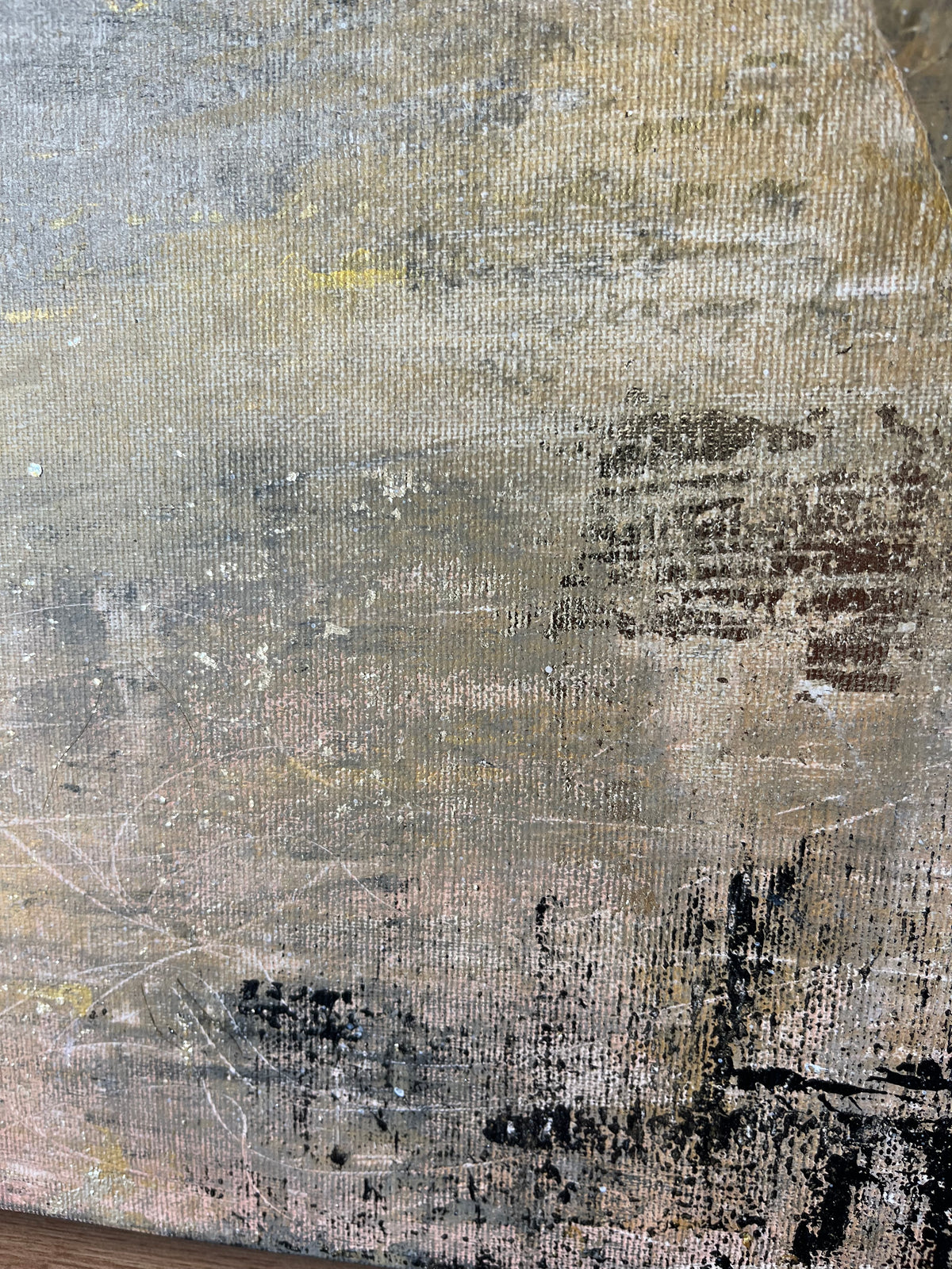 Zeitspuren – abstraktes Acrylbild handgemalt MMS Living Detailansicht Mixed Technik, Kunst Art Contemporary