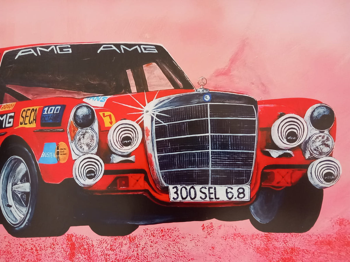 Schicketanz Heyer Rennsport Rote SAu Mercedes AMG 300 SEL6.8 Poster 1 von 10 limitiert