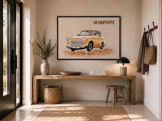 Handgemaltes Acryl Bild Trabant P 601 Kult DDR Auto Klassiker  