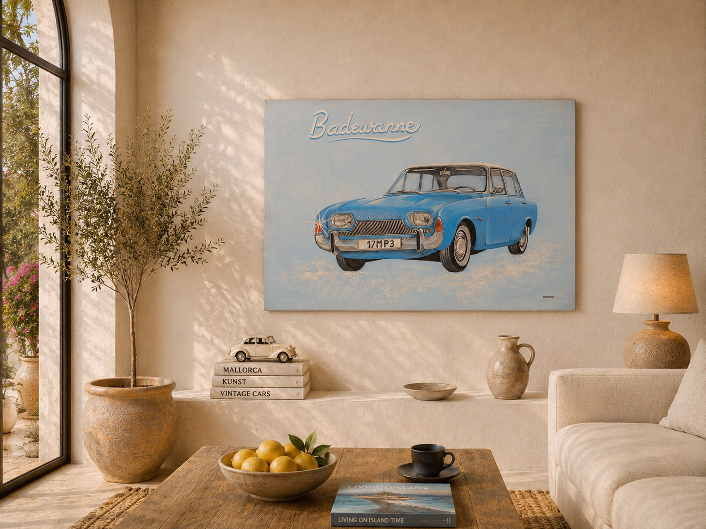 Raumansicht Ford Oldtimer Gemälde Kunst