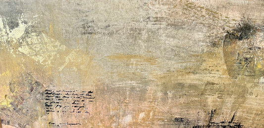 Zeitspuren – abstraktes Acrylbild handgemalt MMS Living in gold beige schwarz 