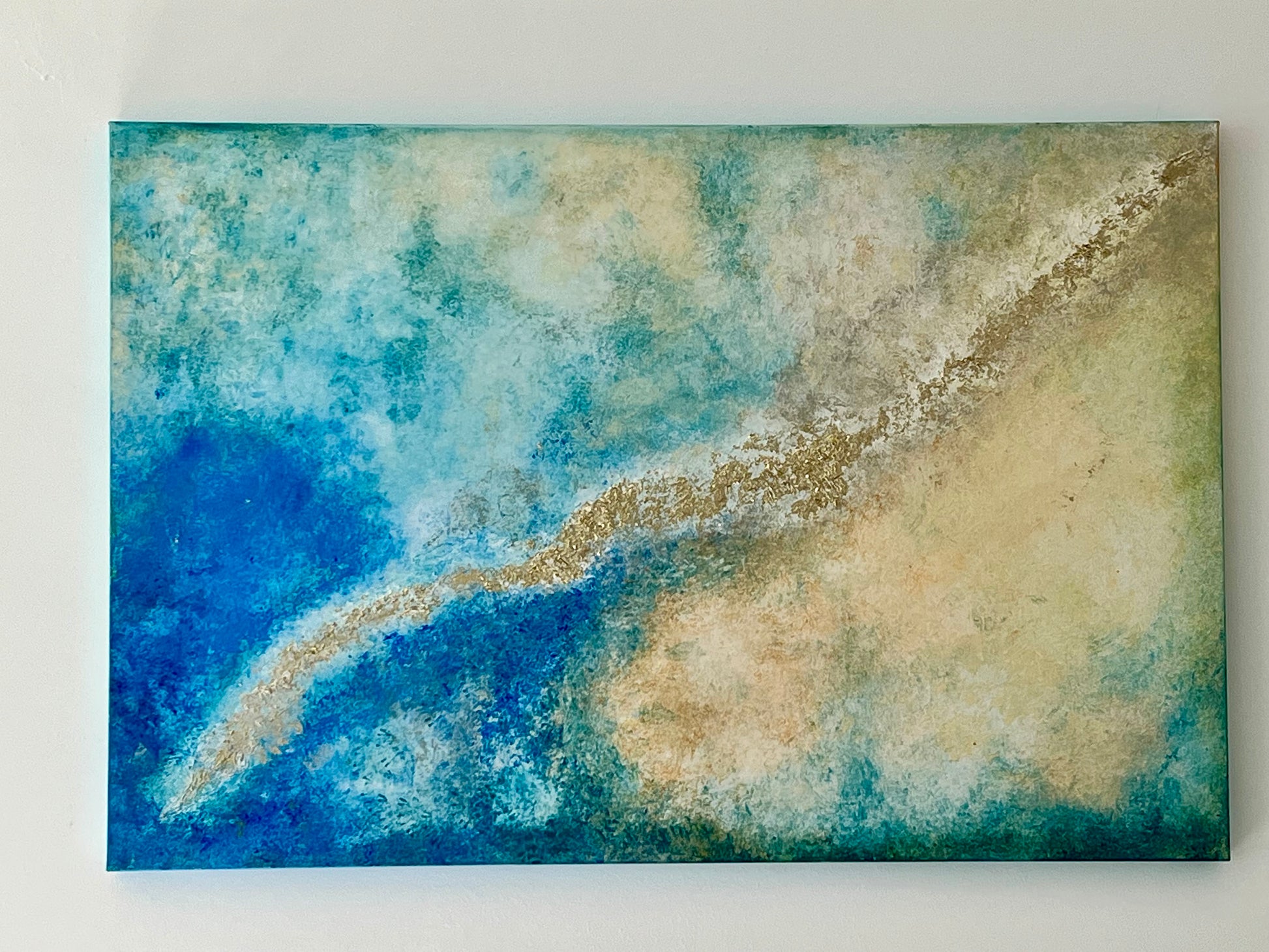 Die Farben Mallorcas eingefangen in einem Bild. Acryl auf Leinwand MMS Living hangemaltes Unikat contemporary Art 